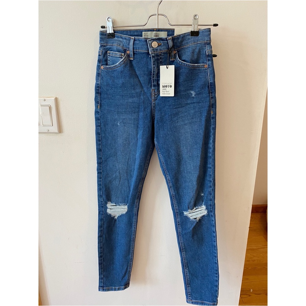 Topshop Jamie High Waist Ankle Grazer Jeans